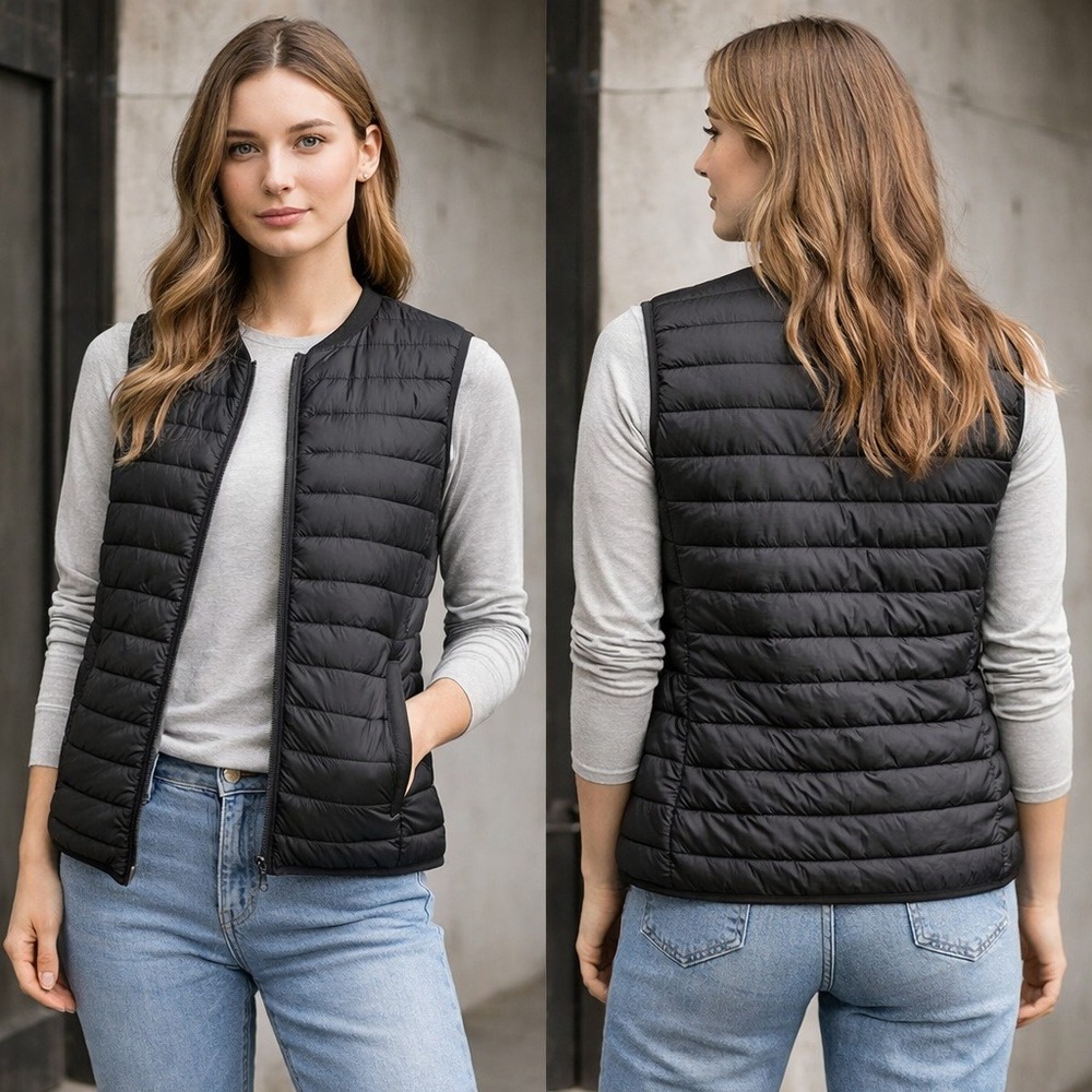 Superdry Studios Womens Black Quilted Liner‎ Jacket Puffer Ripstop XS US 4